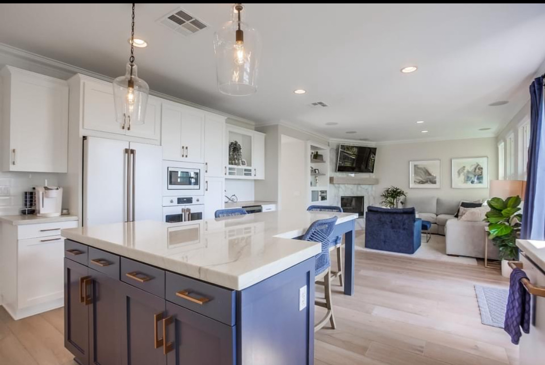 Navy Island Open Kitchen in Frisco, TX by SHADELE Design & Remodeling
